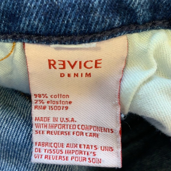 Revice High Rise Button Fly Medium Wash Jeans sz 28 Like New - Picture 5 of 7